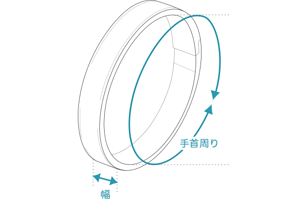 ブレスレットの寸法測定方法