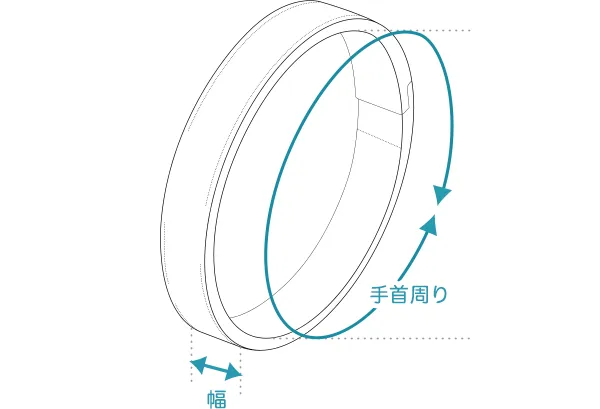 ブレスレットの寸法測定方法