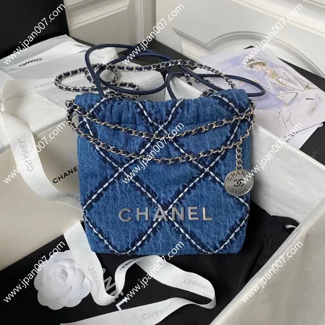 シャネル スーパーコピー CHANEL 22 ミニ ハンドデニム バッグ（AS3980