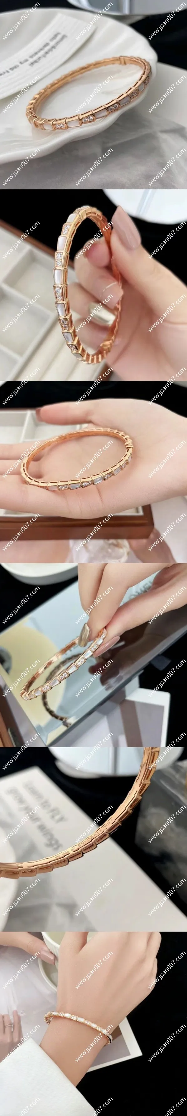 ブルガリ セルペンティ ヴァイパー ブレスレット ピンクゴールド(358472)