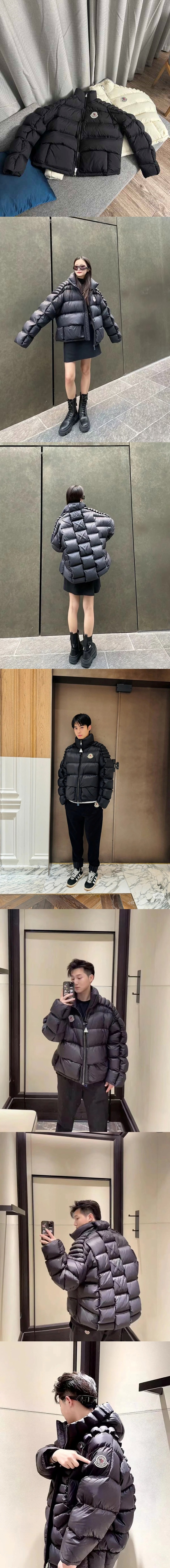 Moncler x Raxxy Dofa ブラック カップルズ ショートファンタジー ステップダウンジャケット セレブスタイル(I20961A00011M3485999)