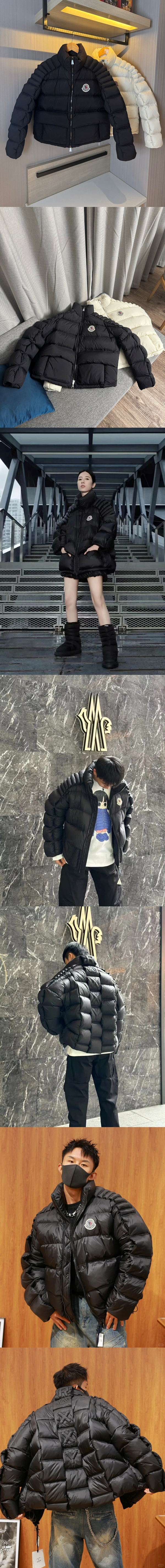 Moncler x Raxxy Dofa オフホワイトカップルズ ショートファンタジー ステップダウンジャケット セレブスタイル(I20961A00011M3485999)