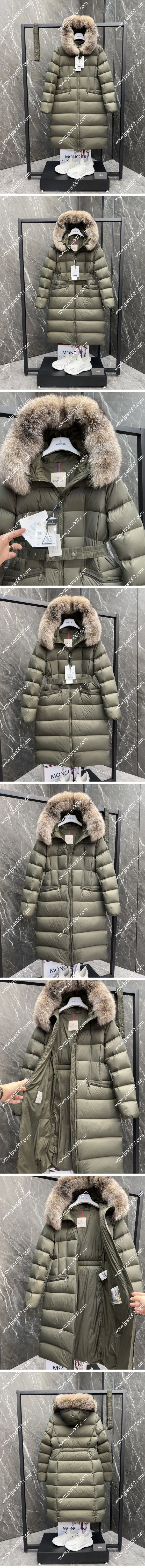 Moncler Boedic Ladies Long Down Jacket Khaki モンクレール ボエディック レディース ロングダウンジャケット カーキ(Moncler 6)