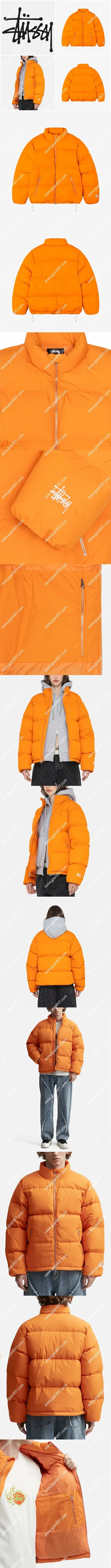 Stussy Down Puffer Nylon Black ステューシー ダウンパファー ナイロン オレンジ ユニセックス(115711)