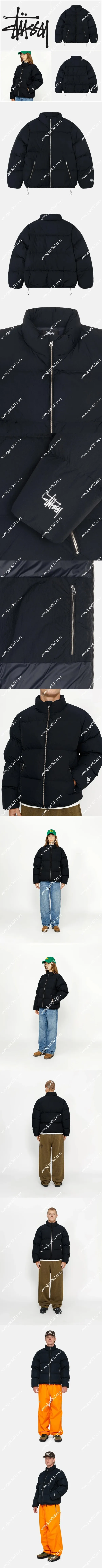 Stussy Down Puffer Nylon Black ステューシー ダウンパファー ナイロン ブラック ユニセックス(115711)
