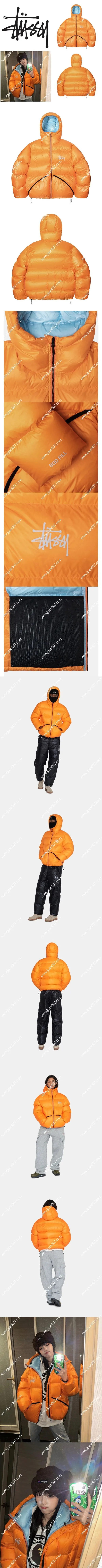 Stussy Micro Ripstop Down Parka Jacket ステューシー マイクロ リップストップ ダウン パーカー ジャケ オレンジ(115685)