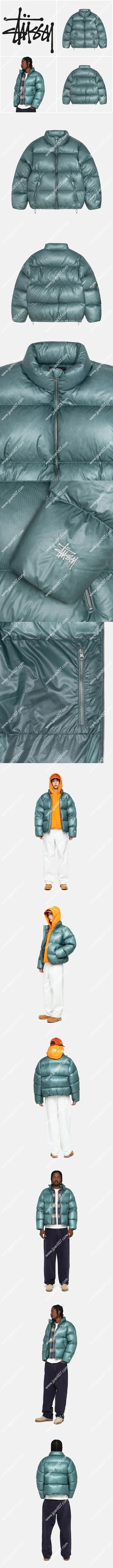 Stussy Down Puffer Parachute Ripstop Powder Blue ステューシー ダウンパファー パラシュート リップストップ パウダーブルー(115742)