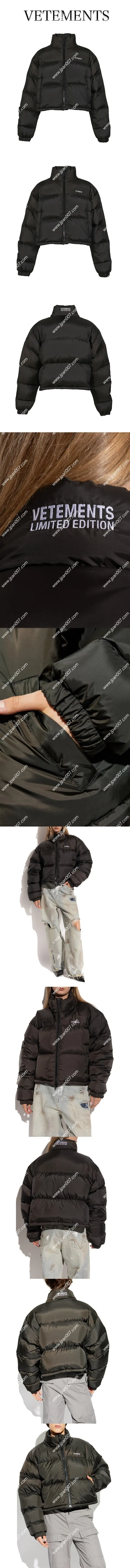ヴェトモン ブラック ロゴディテール ジップアップ ジャケット(UH76PU200BW25001)
