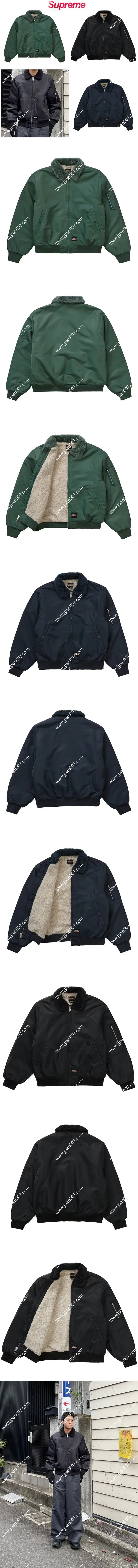 シュプリーム ディッキーズ ファー カラー ボンバー ジャケット 3色(Supreme0003)