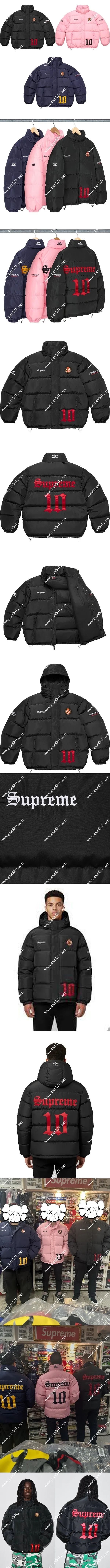 シュプリーム x アンブロ ダウン パファー ジャケット ブラック(Supreme0028)