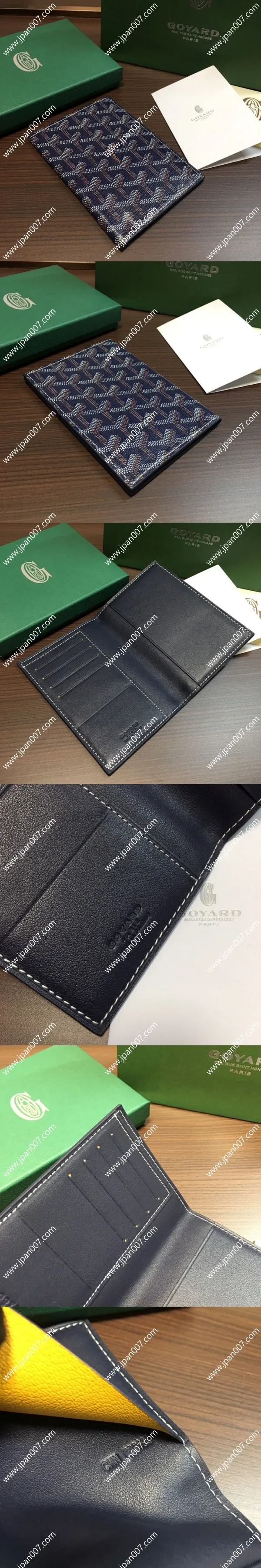 ゴヤール グルネル ネイビーブルー カーフスキン 二つ折りパスポート ホルダー(GRENELPMLTY12CL12X)