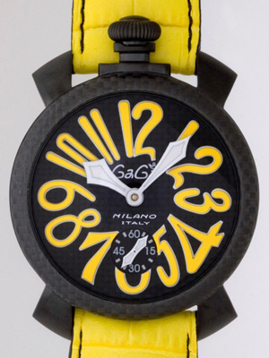 ガガ･ミラノスーパーコピー マニュアル 48mm 手巻き 5016.2 イエロー皮