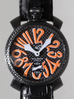 ガガ･ミラノスーパーコピー マニュアル 48mm 手巻き 5016.1 ブラック皮