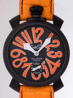 ガガ･ミラノスーパーコピー マニュアル 48mm 手巻き 5016.1 オレンジ皮
