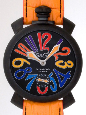 ガガ･ミラノスーパーコピー マニュアル 48mm 手巻き 5012.3 オレンジ皮