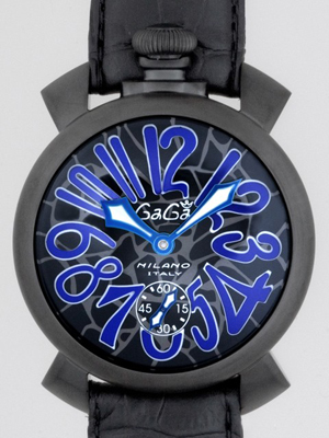 ガガ･ミラノスーパーコピー マニュアル 48mm 手巻き 5012 MOSAICO 2 ブラック皮