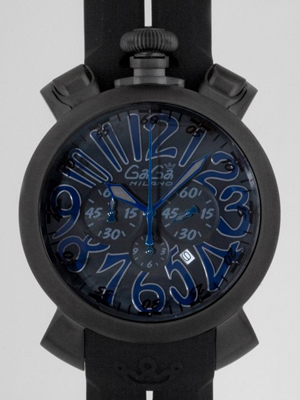 ガガ･ミラノスーパーコピー クロノ48mm クォーツ 6050.1 ホワイトラバー