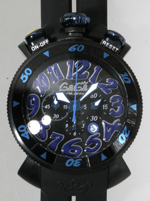 ガガ･ミラノスーパーコピー クロノ48mm クォーツ 6054.2 グリーンラバー