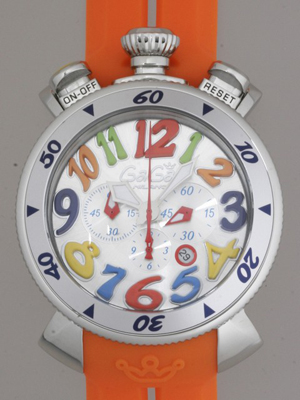ガガ･ミラノスーパーコピー クロノ48mm クォーツ 6050.2 イエローラバー