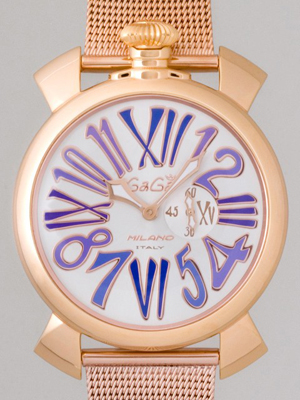 ガガ･ミラノスーパーコピー スリム46mm クォーツ 5081.3 RGメッキブレス