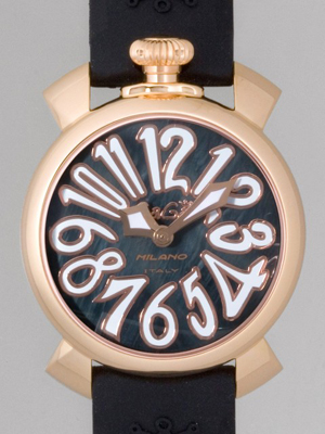 ガガ･ミラノスーパーコピー マニュアル40mm クォーツ 5021.3 ブラックラバー