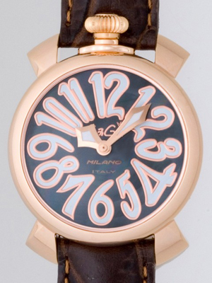 ガガ･ミラノスーパーコピー マニュアル40mm クォーツ 5021.3 ダークブラウン皮