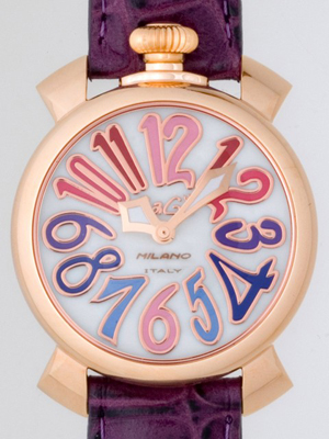 ガガ･ミラノスーパーコピー マニュアル40mm クォーツ 5021.1 パープル皮