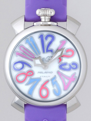 ガガ･ミラノスーパーコピー マニュアル40mm クォーツ 5020.7 パープルラバー