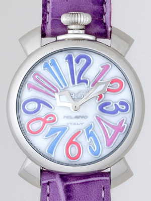 ガガ･ミラノスーパーコピー マニュアル40mm クォーツ 5020.7 パープル皮