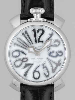 ガガ･ミラノスーパーコピー マニュアル40mm クォーツ 5020.5 ブラック皮