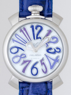 ガガ･ミラノスーパーコピー マニュアル40mm クォーツ 5020.3 ブルー皮