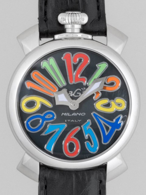 ガガ･ミラノスーパーコピー マニュアル40mm クォーツ 5020.2 ブラック皮