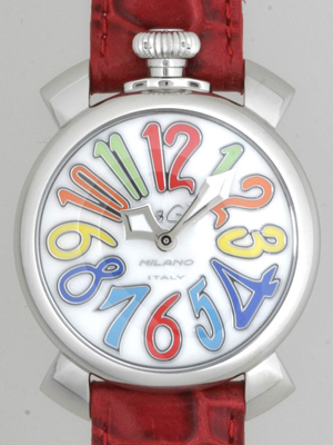 ガガ･ミラノスーパーコピー マニュアル40mm クォーツ 5020.1 レッド皮