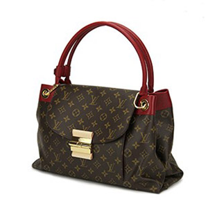 ルイ・ヴィトンスーパーコピー LOUIS VUITTON モノグラム オランプ ハンドバッグ ダークブラウン＆ルージュ M40732
