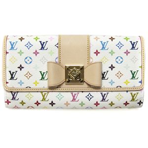 ルイ・ヴィトンスーパーコピー モノグラム・マルチカラー LV ツイストロックファスナー長札 ポルトフォイユ・サラ ヌー ブロンｘリッチ（ピンク） M60277