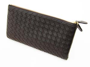 ボッテガ・ヴェネタスーパーコピー BOTTEGAVENETA 二つ折長財布 210002V0013-2040 ダークブラウン