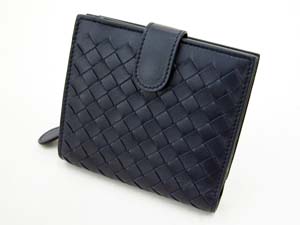 ボッテガ・ヴェネタスーパーコピー BOTTEGAVENETA ホック付二つ折財布 195432V0013-5009 ダークパープル
