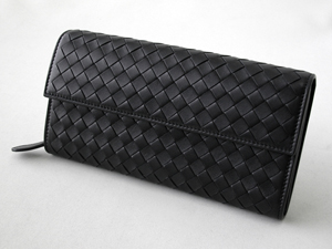 ボッテガ・ヴェネタスーパーコピー BOTTEGAVENETA ファスナー付き長財布 150509V001N-1000 ブラック