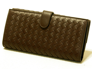 ボッテガ・ヴェネタスーパーコピー BOTTEGAVENETA Wホック長財布 134075V0013-2040 ダークブラウン