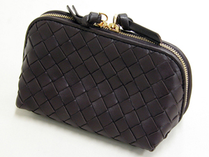ボッテガ・ヴェネタスーパーコピー BOTTEGAVENETA ミニポーチ 132533V0013-2040 ダークブラウン