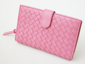 ボッテガ・ヴェネタスーパーコピー BOTTEGAVENETA 二つ折長財布 121060V0013-6640 ピンク