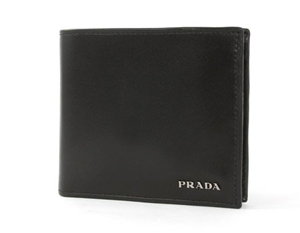 プラダスーパーコピー VITELLO 二つ折財布 ブラック カーフレザー 2M0738