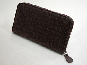 ボッテガ・ヴェネタスーパーコピー BOTTEGAVENETA ラウンドファスナー長財布 114076V001N-2040 ダークブラウン