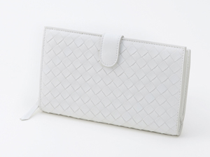 ボッテガ・ヴェネタスーパーコピー BOTTEGAVENETA ホック付長財布 114074V0013-9000 ホワイト