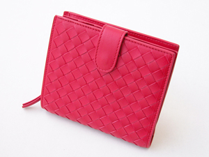 ボッテガ・ヴェネタスーパーコピー BOTTEGAVENETA 二つ折ラウンドファスナー財布 114073V0013-6543 レッド