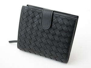 ボッテガ・ヴェネタスーパーコピー BOTTEGAVENETA 二つ折ラウンドファスナー財布 114073V0013-1000 ブラック