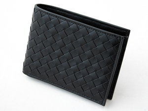 ボッテガ・ヴェネタスーパーコピー BOTTEGAVENETA メンズ二つ折財布 113112V4651-1000 ブラック