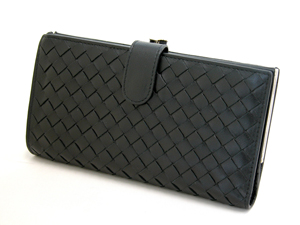 ボッテガ・ヴェネタスーパーコピー BOTTEGAVENETA がま口長財布 121062V0013-1000 ブラック