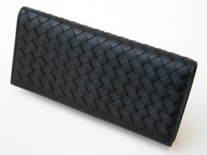 ボッテガ・ヴェネタスーパーコピー BOTTEGAVENETA 二つ折り長財布 120697V4651-1000 ブラック
