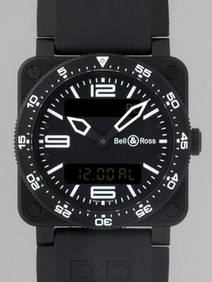 ベル＆ロススーパーコピー BR03-88 TYPE AVIATION CARBON FINISH BR03-88 ラバーベルト ブラック